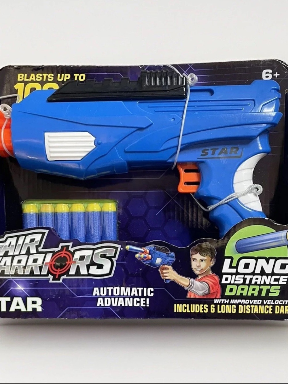 New In Box Buzz Bee Air Warriors Star Foam Dart Blaster